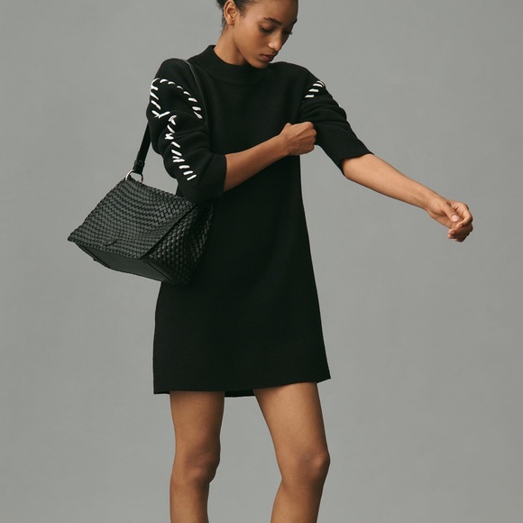 Anthropologie Black Long Sleeve Dress - Picture 3 of 5